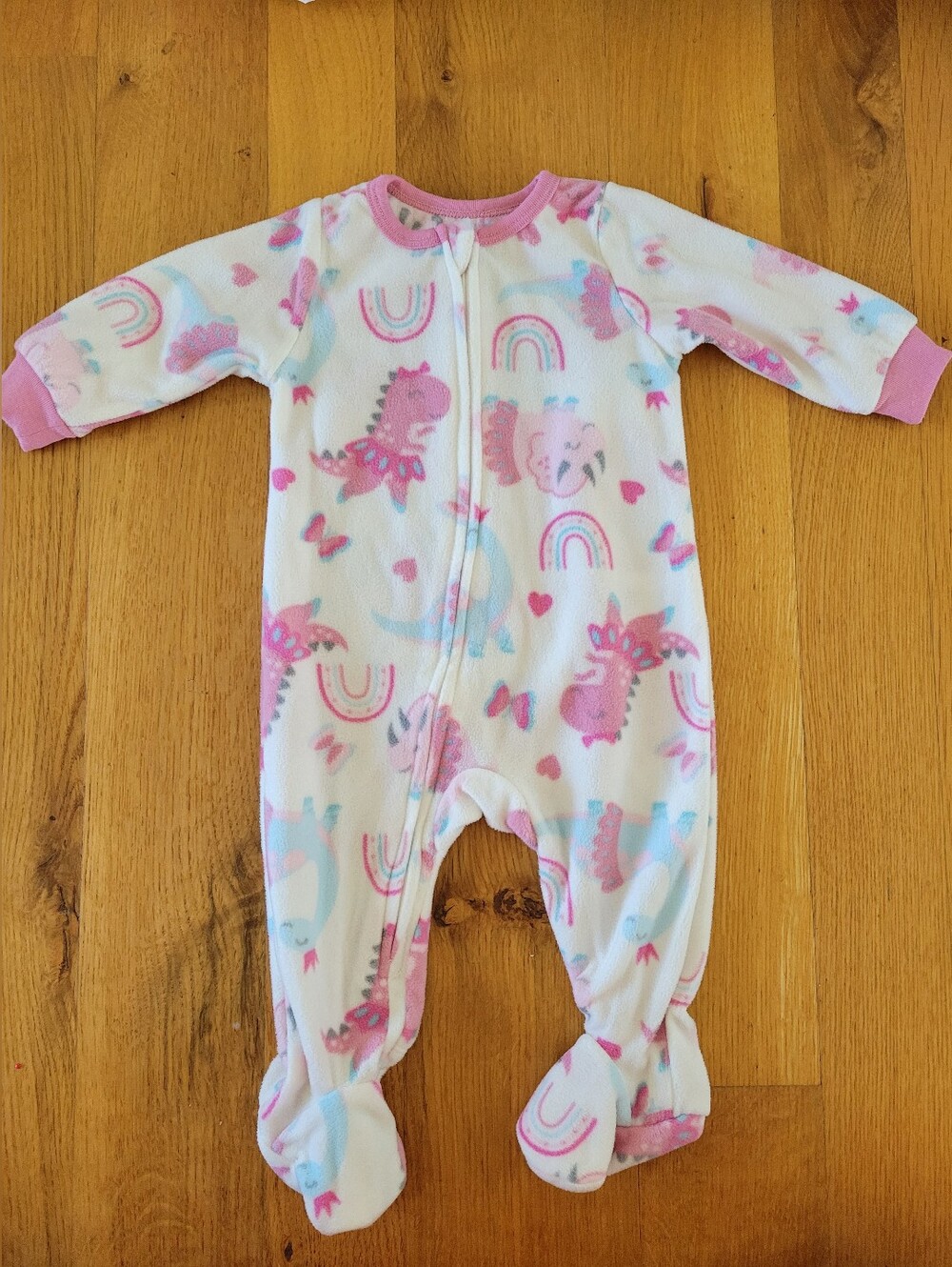 Baby girls size 6 months fleece sleeper